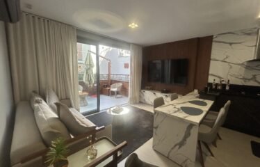 Apartamento Garden, decorado e mobiliado no Estreito